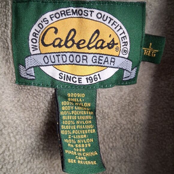 Cabela’s Gore-Tex Mens Size L Black Parka Jacket Waterproof Fleece Lined Size L - Picture 2 of 16